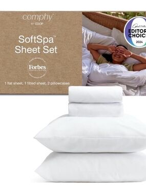 Comphy SoftSpa King Sheet Set – White – Opened, Never Used